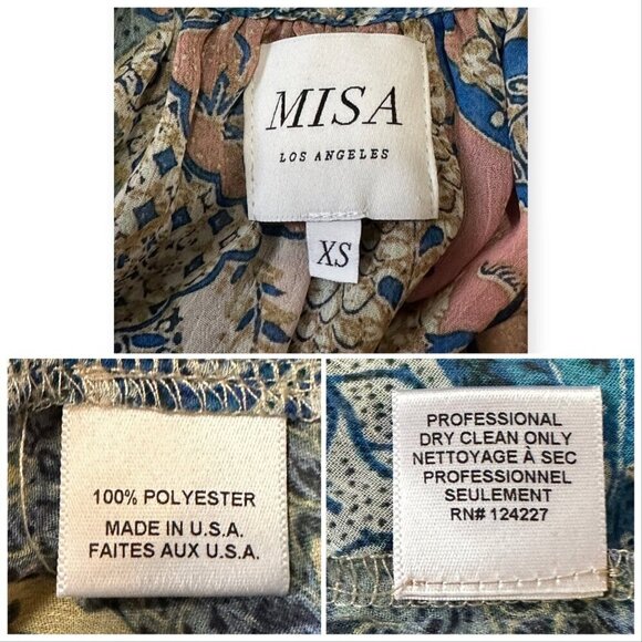 Misa Kali Dress In Blue Print, Maxi dress, Size XS, New, with tag - Picture 5 of 16